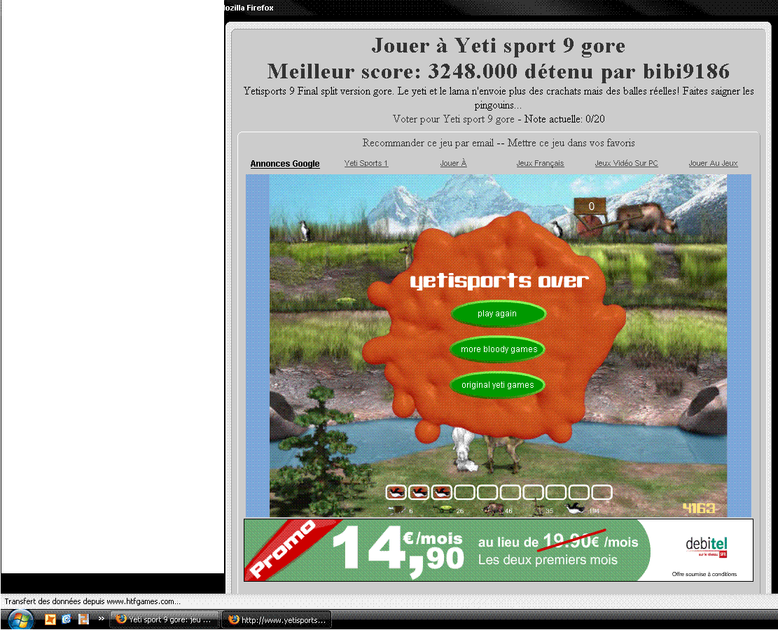 Score de bibi9186 à Yeti sport 9 gore